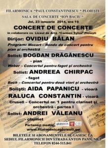 „Concert de concerte”, la Filarmonica „Paul Constantinescu”