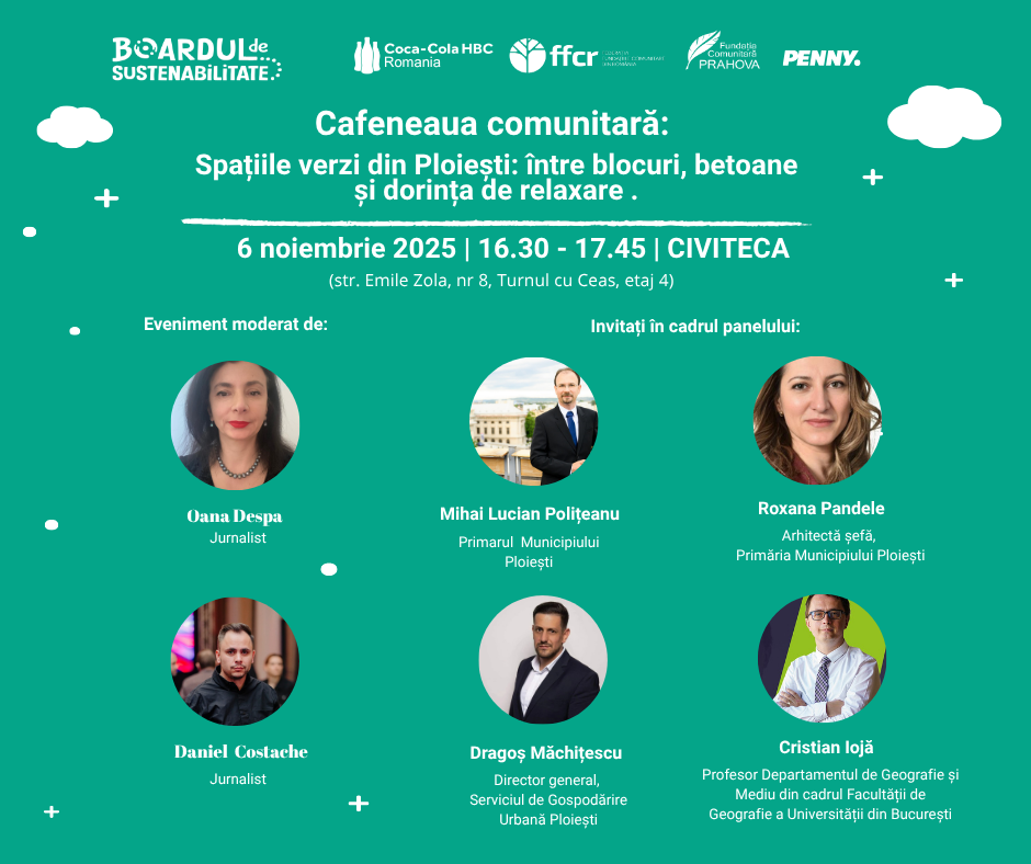 Ploieștiul are nevoie de relaxare și de verde: dezbatere comunitară despre spațiile verzi, pe 6 noiembrie, la CIVITECA item-thumbnail